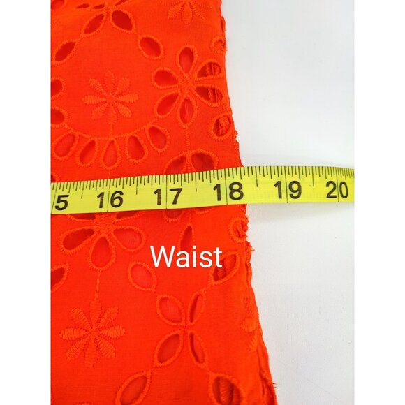 J.Crew Bell-sleeve Shift in Brilliant Sunset Embroidered Eyelet Dress 2 - Picture 12 of 15